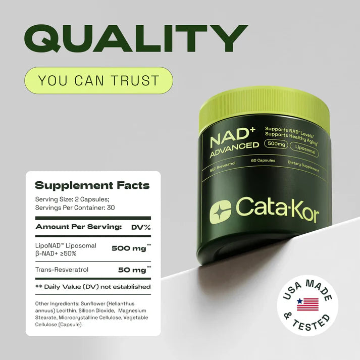 Cata-Kor NAD Supplement - Liposomal NAD 500 mg